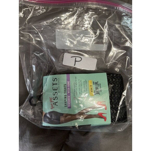 Spanx Assets by Sara‎ Blakely Wishbone Shaping Tights Size 2 Black Textured New - Picture 6 of 6